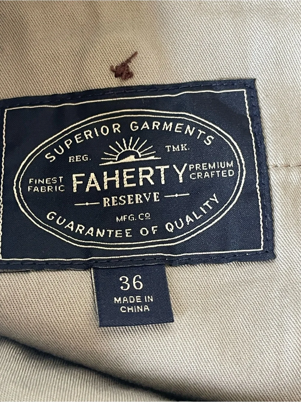 Faherty Tradewinds Linen Blend Chino Shorts beige Flat-Front 7.5” Inseam NWT